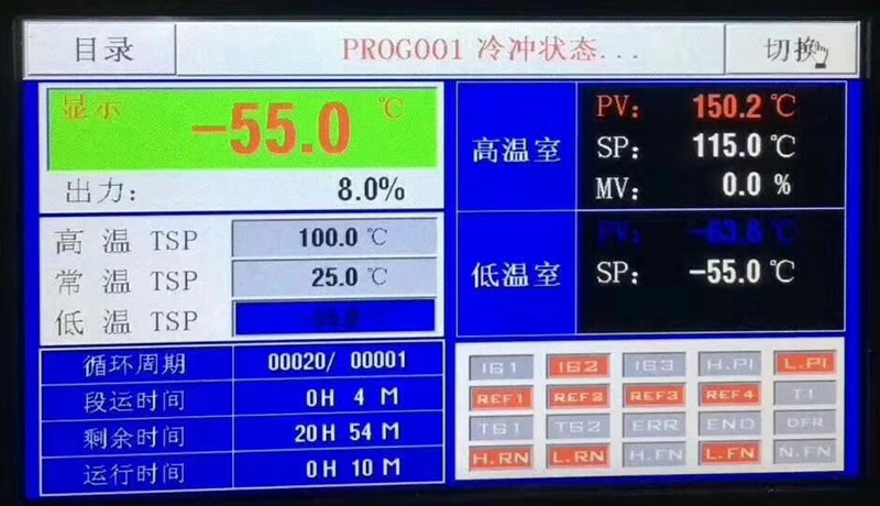 儲蓄式溫度沖擊試驗箱控制器系統